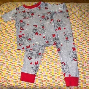 🟢 Disney Junior Mickey Minnie Mouse Toddler Girls Size 5T Pajamas PJs GUC